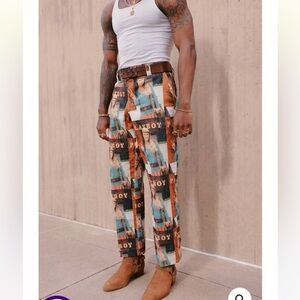 Soulland x Playboy Fawna Pants Size L Corduroy Rare Limited Edition 70s Print